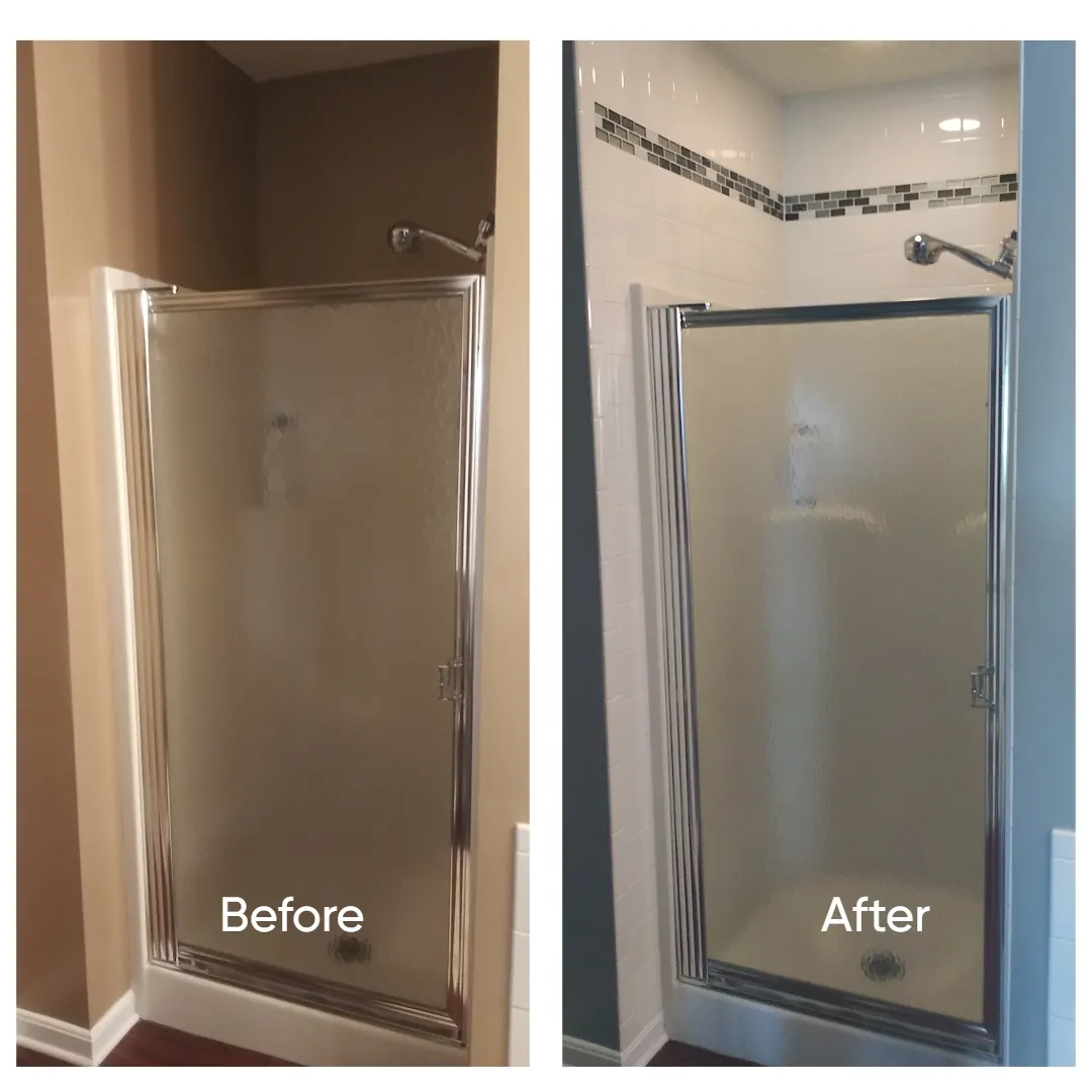 Shower Before and After Makeover