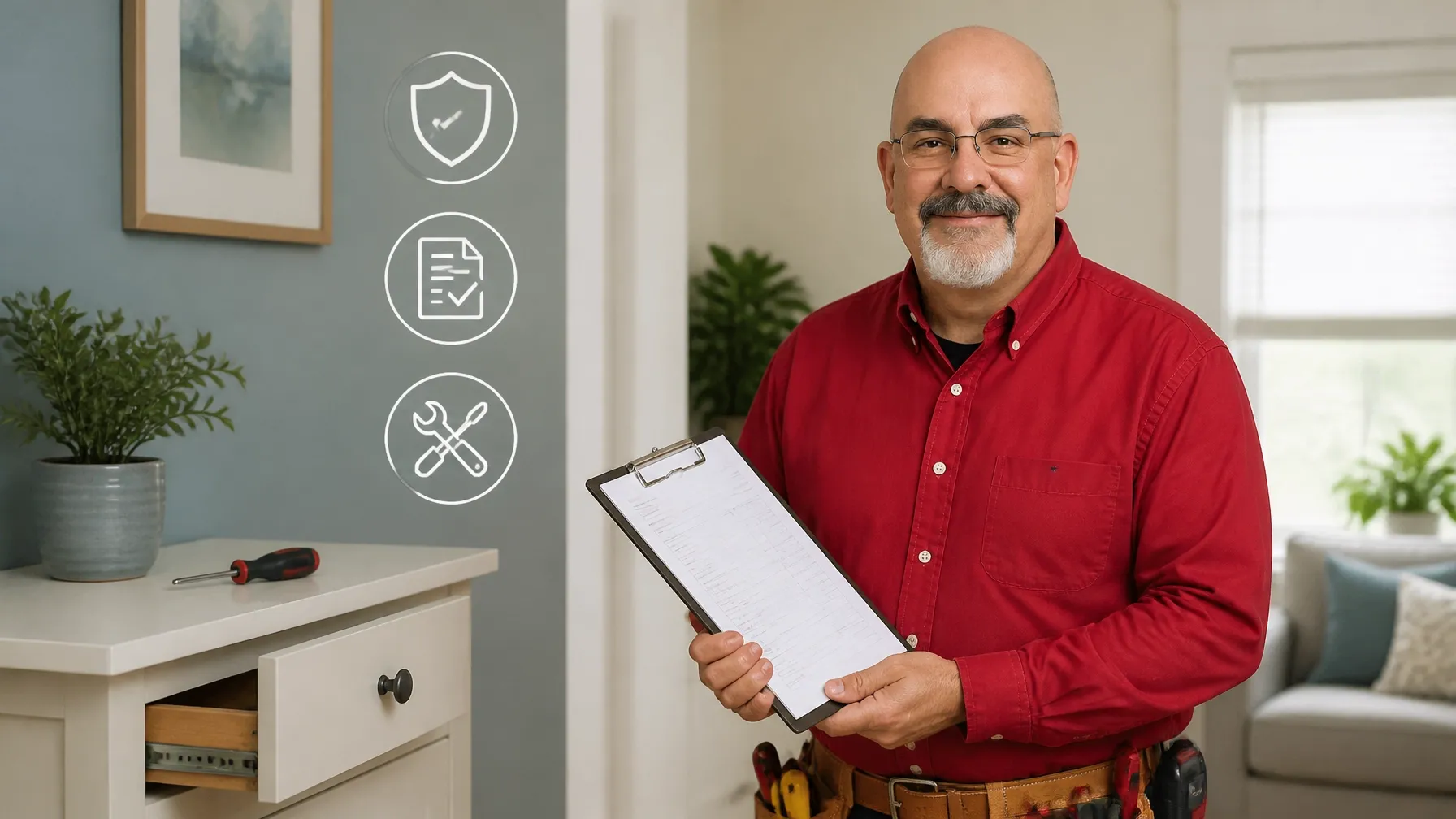 Illustrated guide about licensed, bonded, and insured handymen