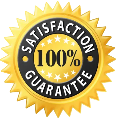 100 percent satisfaction guarantee badge